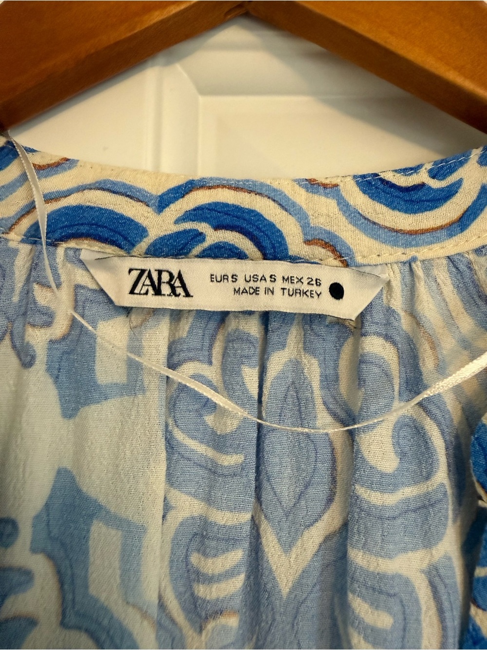 Zara Medallion Print Button Down Tunic Kaftan Midi Dress Size Small - Picture 3 of 9